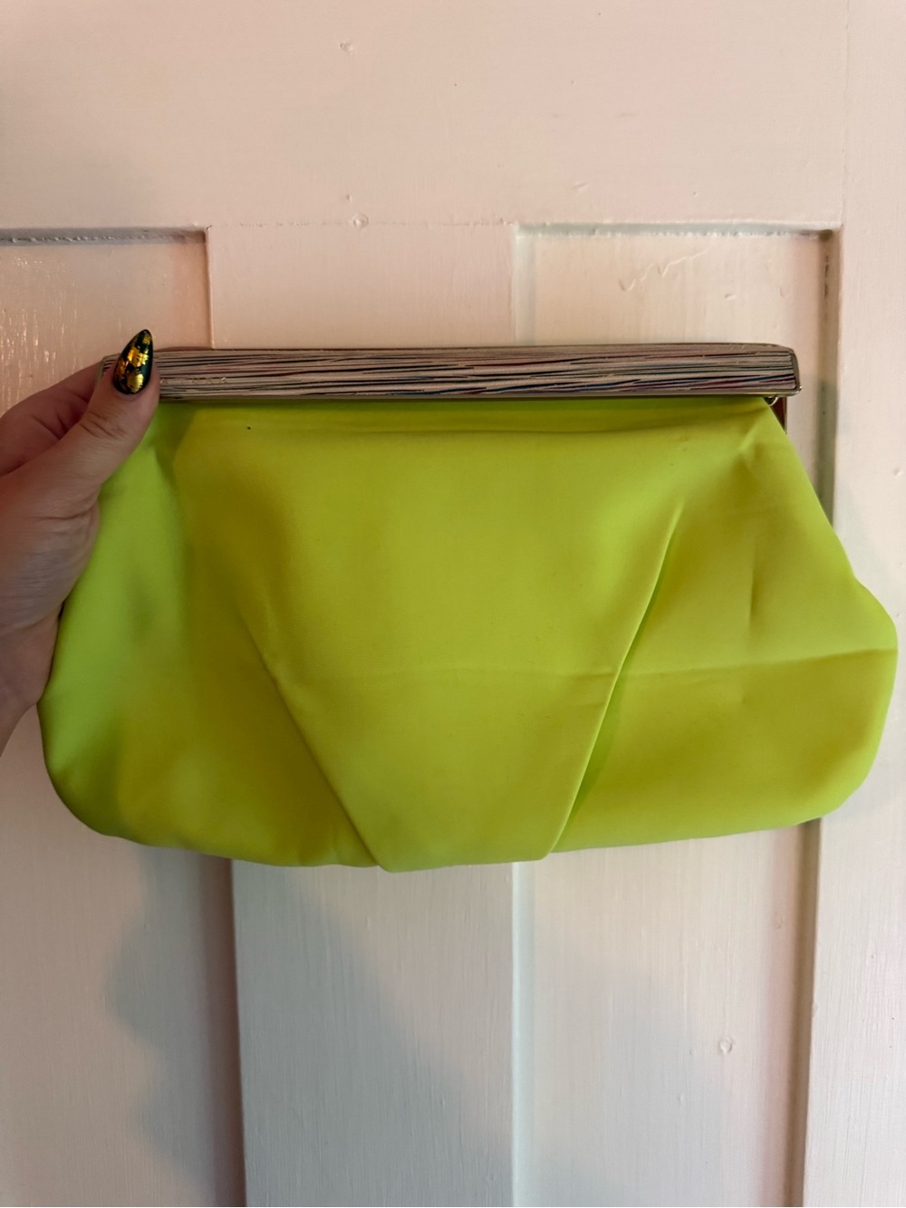 Trina Turk Neon Lime Clutch